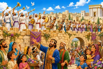 🧒📚 Histoires bibliques pour s’émerveiller | 15.06.2026 | 🏰 Néhémie | 🎺 Chap.12 – Une fête sur la muraille
